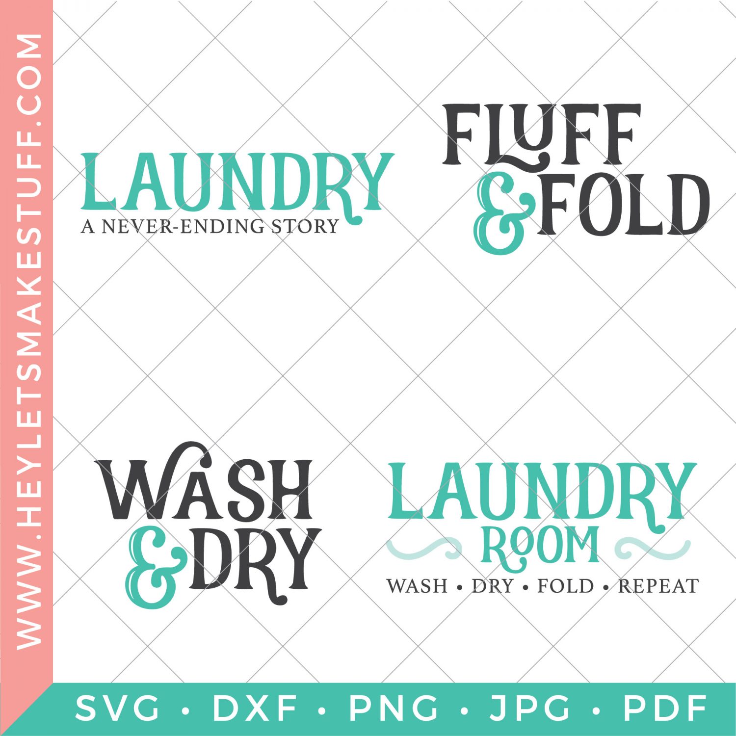 four laundry room SVG files