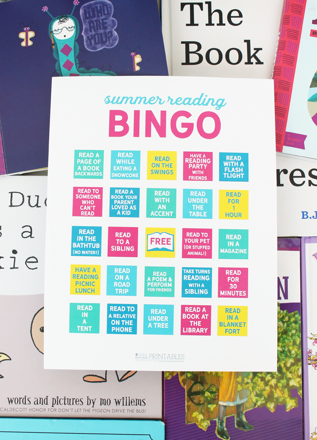 summer reading bingo printable