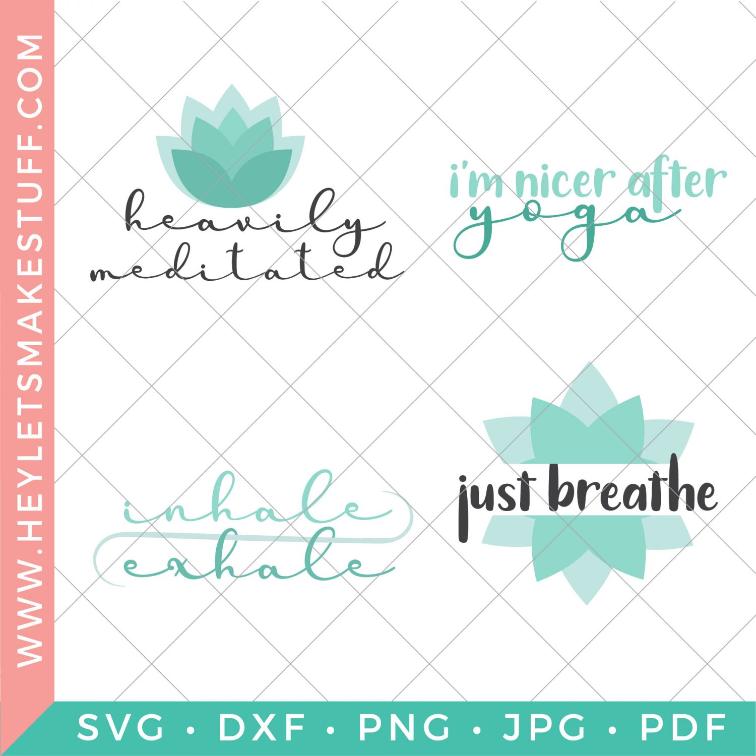 Yoga Heals the Soul SVG, Yoga File, Yoga Lovers SVG, Yoga Quote Clipart,  Cut Files for Silhouette and Cricut Explore 