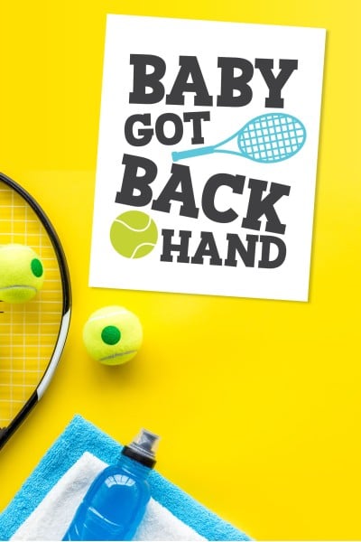 tennis SVG on card