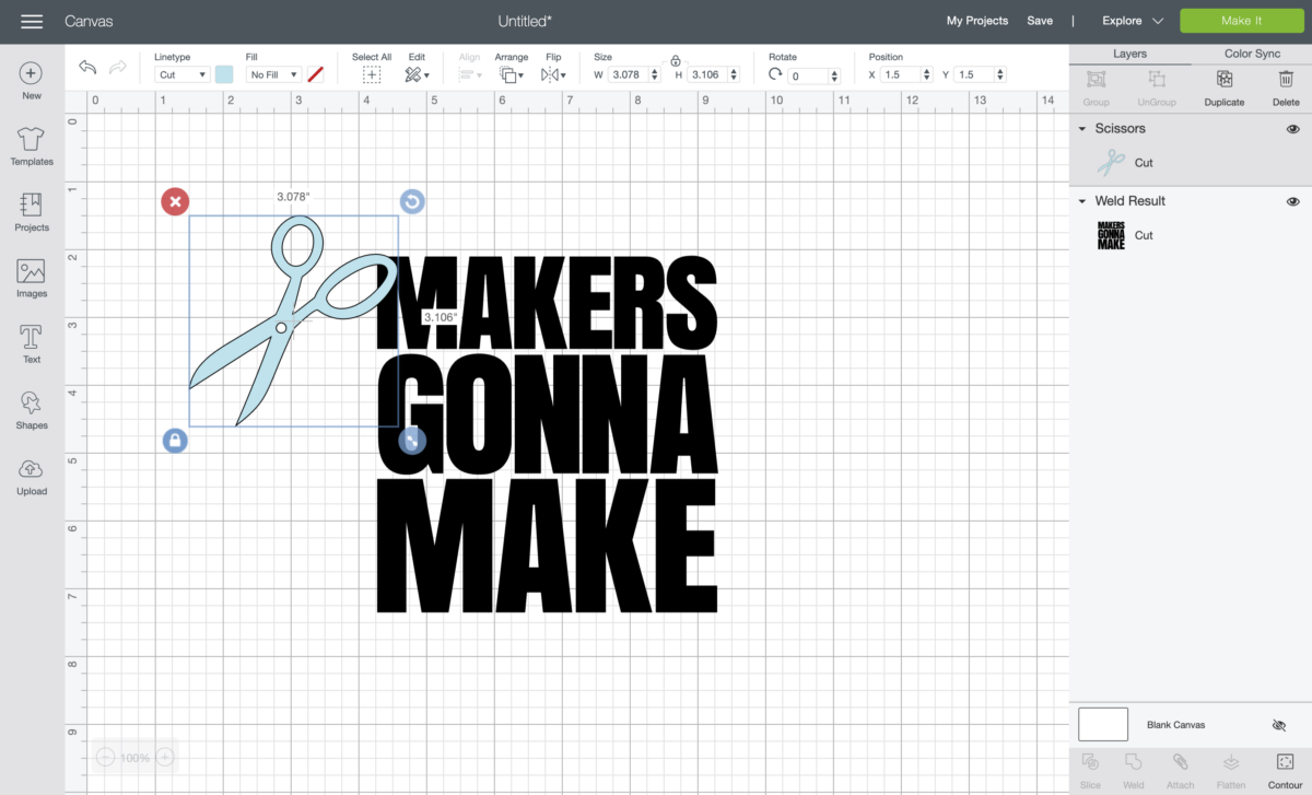 Creating a Block Knockout Design in Cricut Design Space