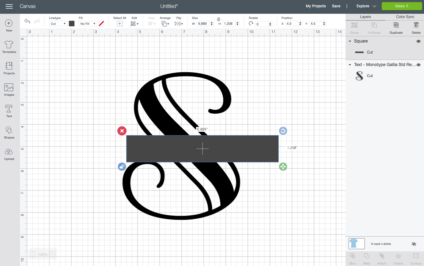 Change the square into a longer rectangle by unlocking it and dragging it into a rectangle.