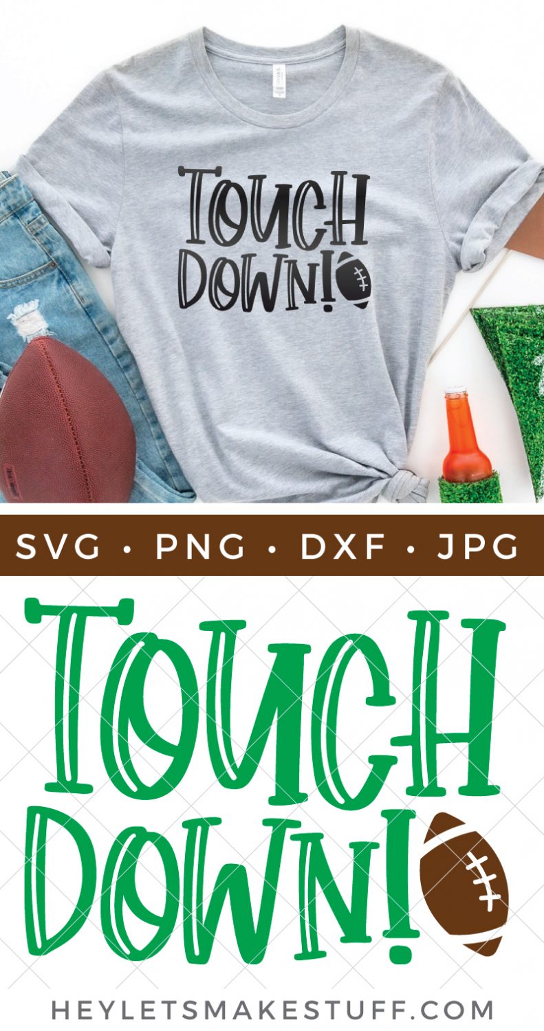 Free Touchdown Football SVG pin image