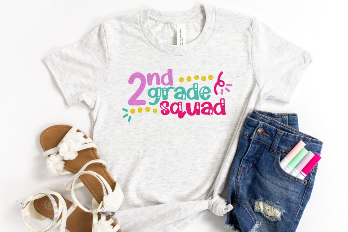 Cricut Back To School First Grade Squad Shirt + Free Cut File