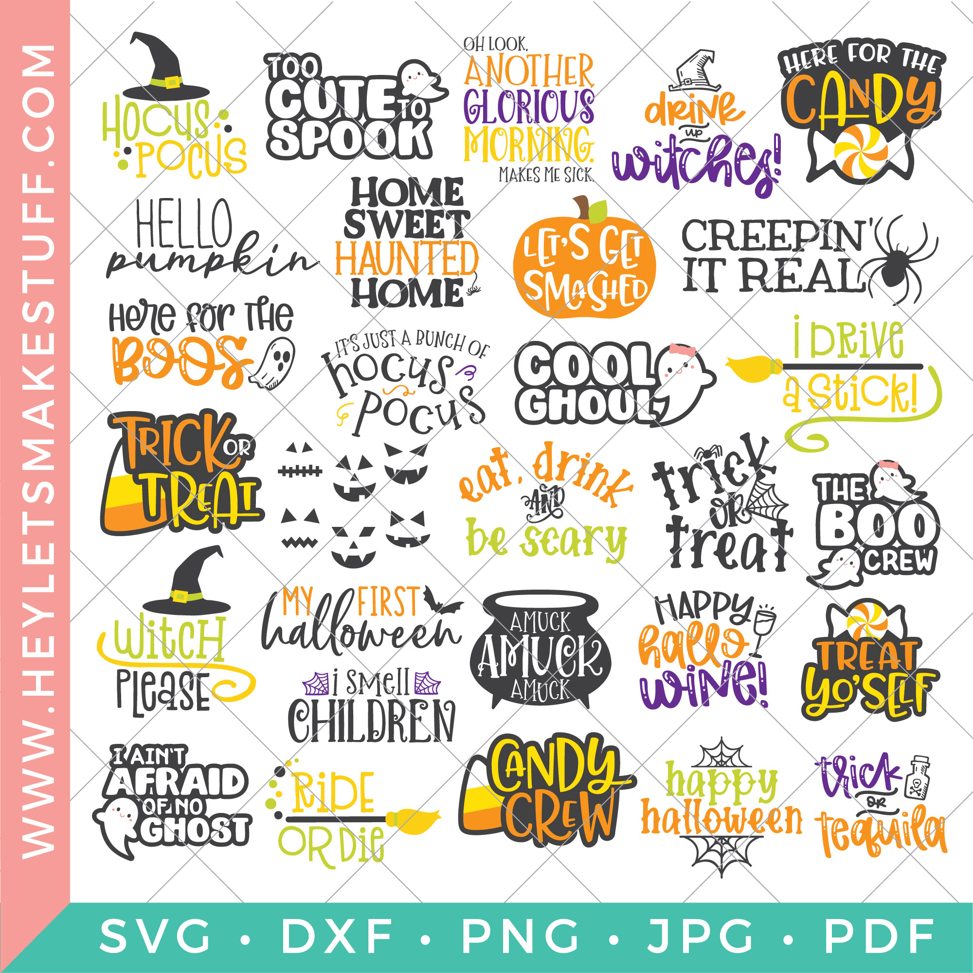 The BIG Halloween SVG Bundle - 29 SVGs from Hey, Let's Make Stuff!