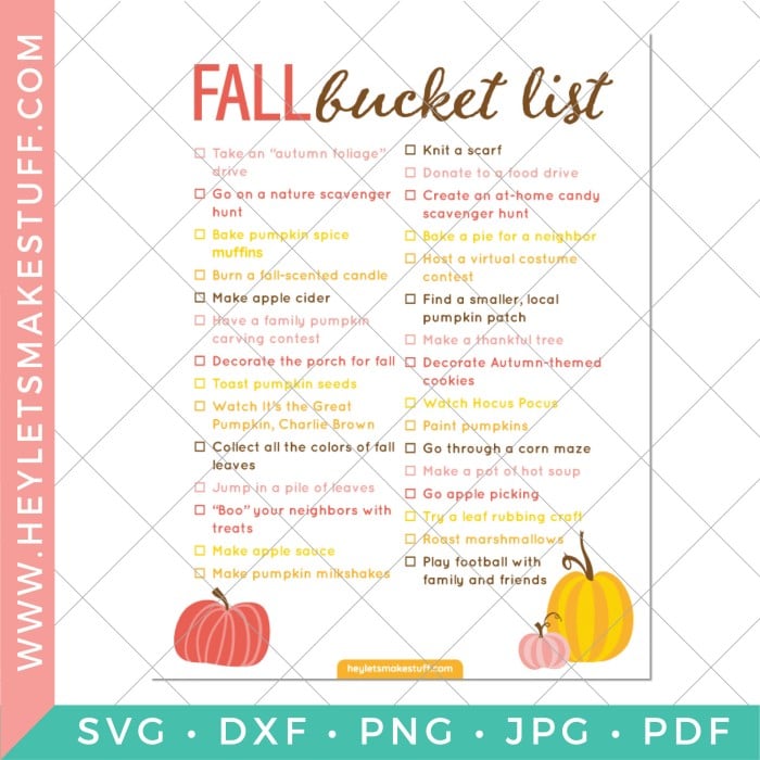 Fall Bucket List - Hey, Let's Make Stuff