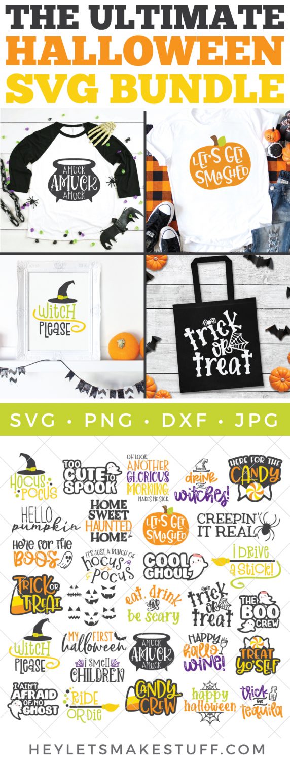 Pin image for big Halloween SVG bundle