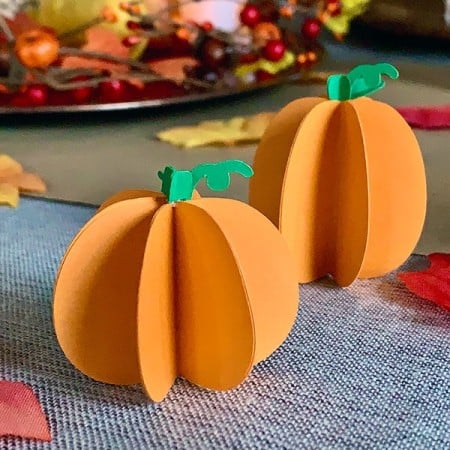 Image of two 3D orange pumpkins