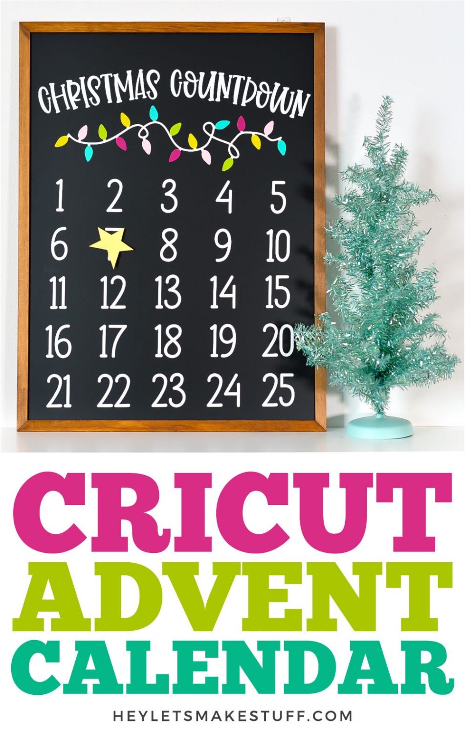 Cricut Christmas Countdown Calendar pin image