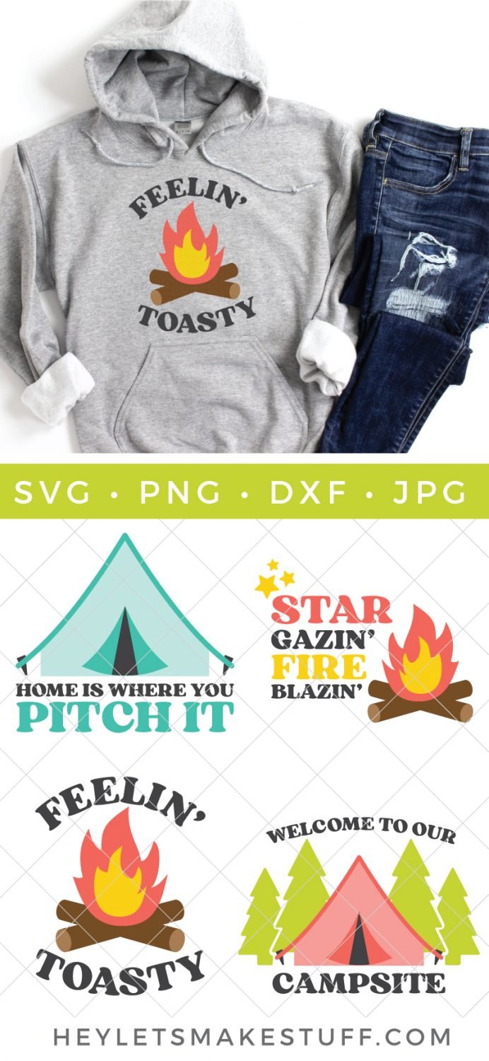 camping SVG files pin image