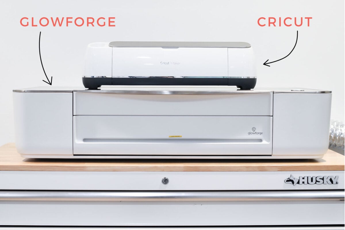 Glowforge and Cricut size comparison.