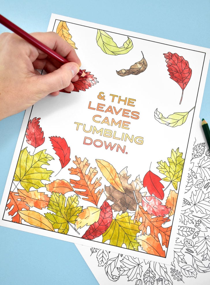 fall printable coloring page