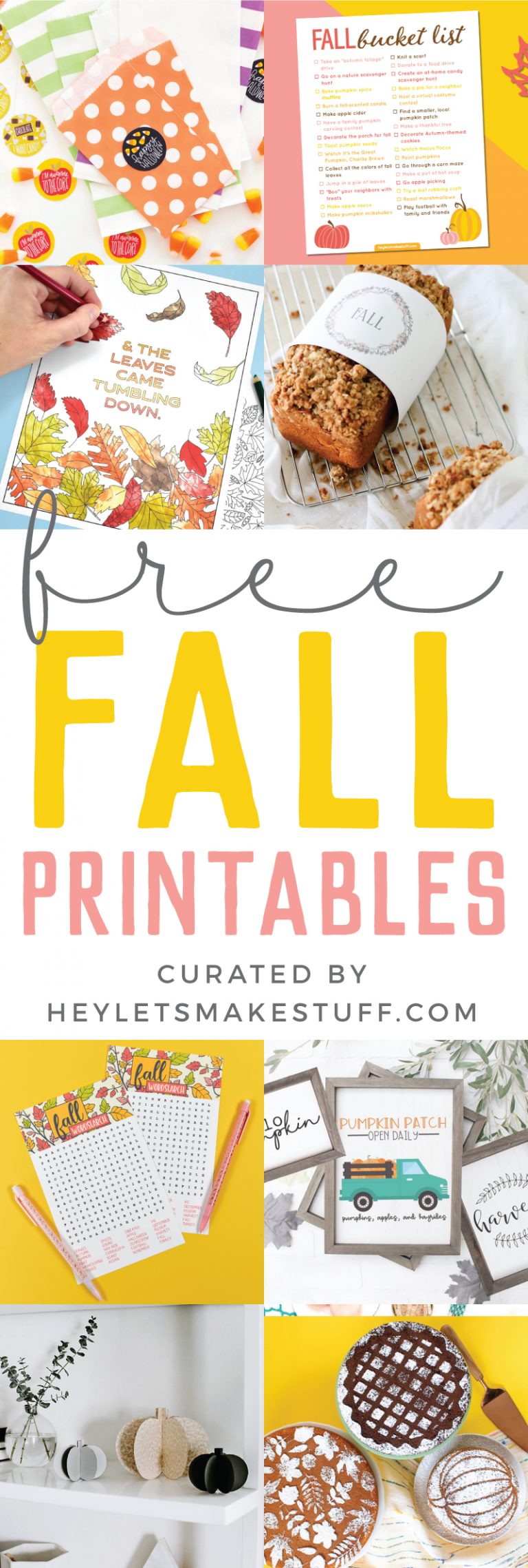 20 Festive &amp; Free Fall Printables - Hey, Let's Make Stuff