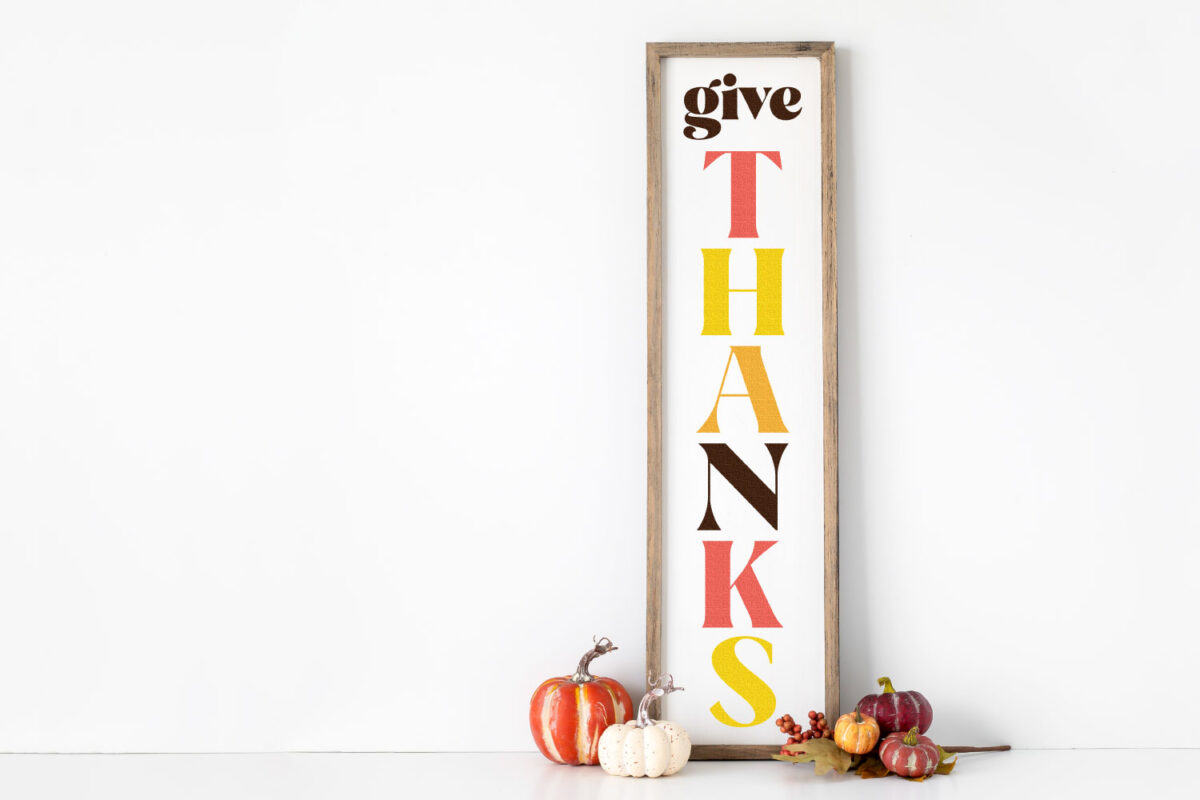 Give Thanks - DIY Fall porch sign