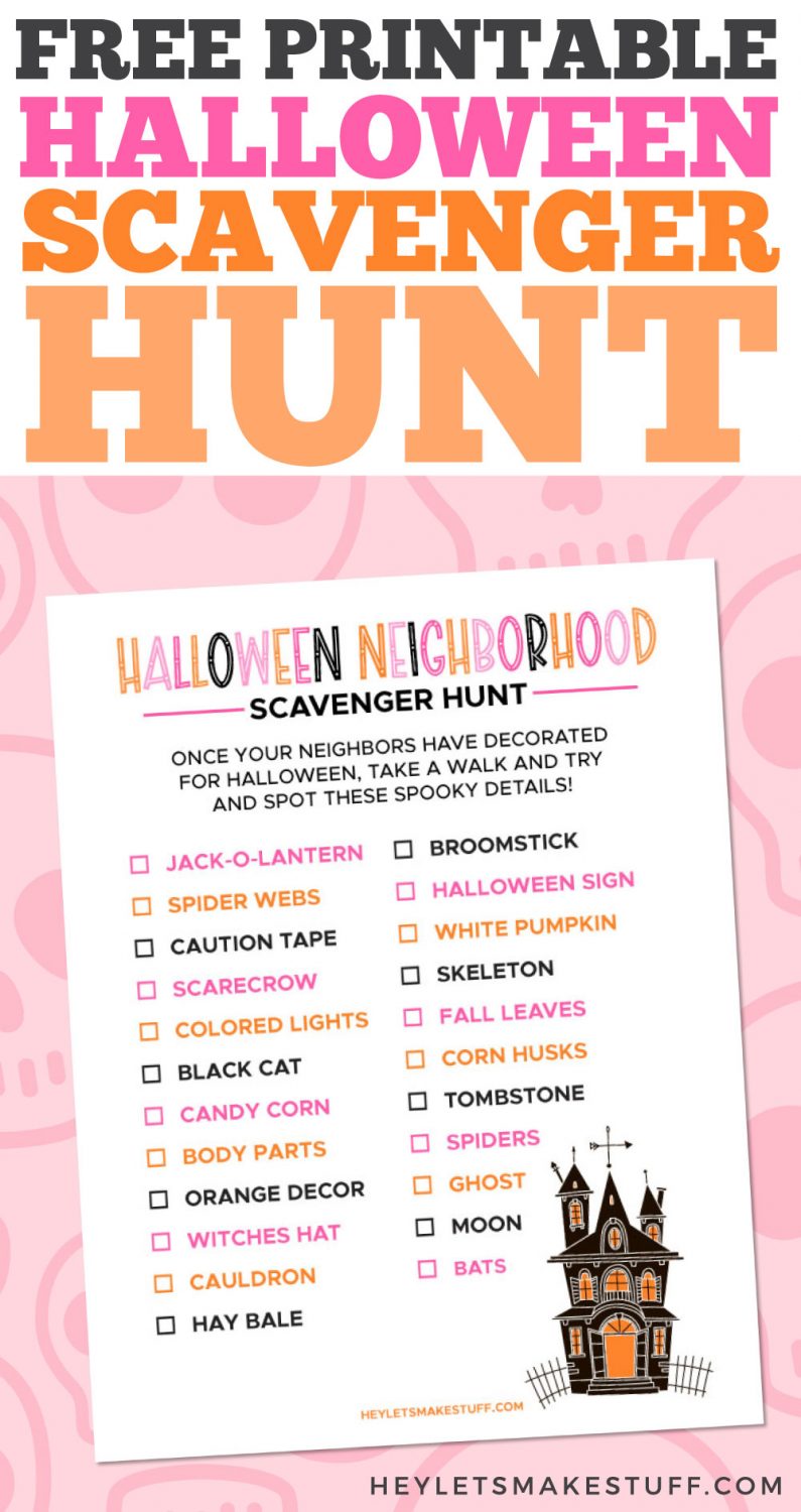 Halloween Scavenger Hunt Pin Image