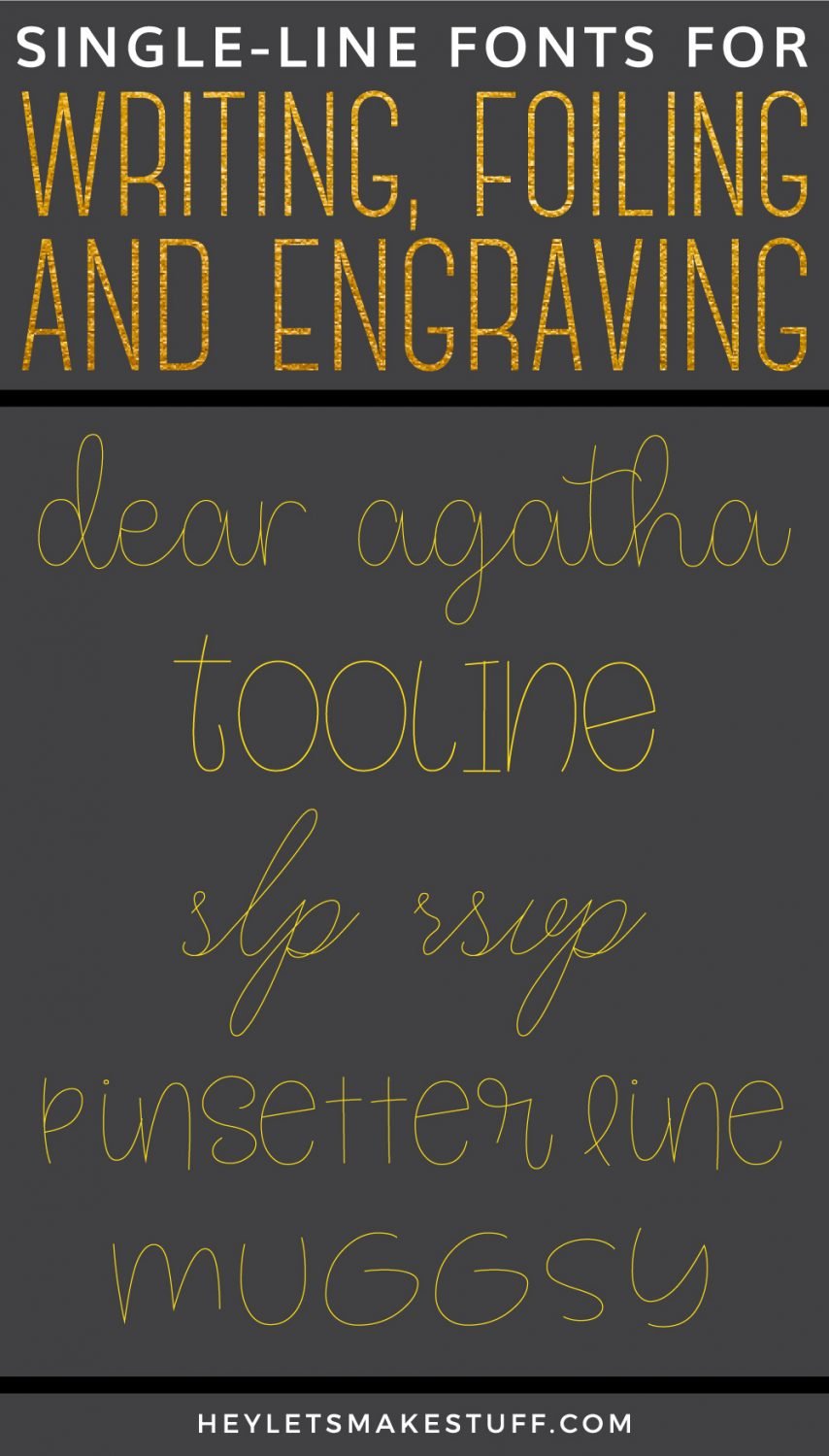 Single Line Fonts for Writing, Foiling and Engraving pin image