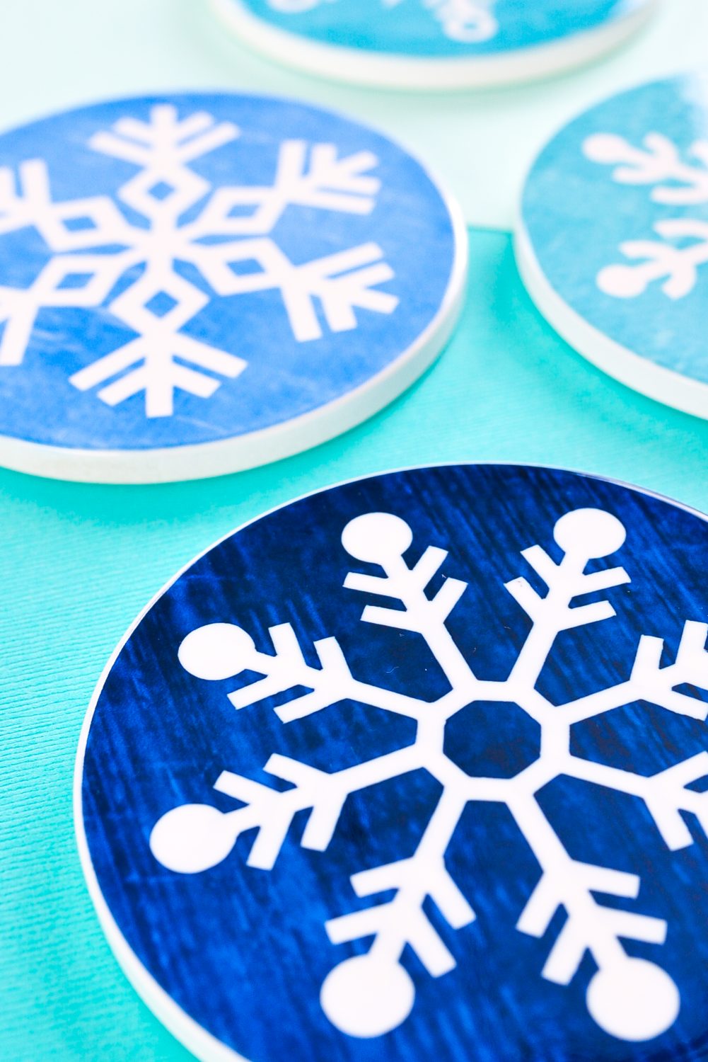 Snowflake Christmas Coasters with Cricut Infusible Ink - Hey Let's Make  Stuff