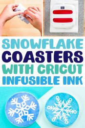 Infusible Ink Snowflake Christmas Coasters pin image