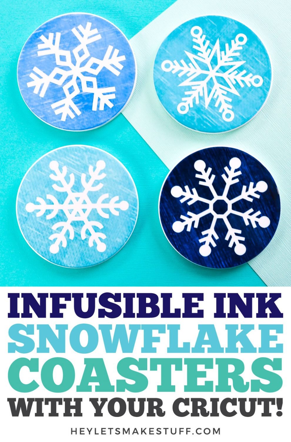 Infusible Ink Snowflake Coasters pin image