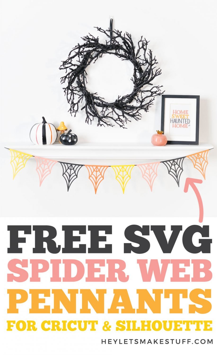 Spider web banner pin image