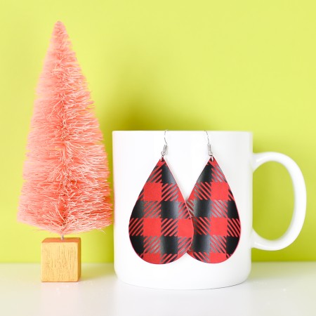 buffalo plaid earrings