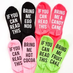Four pairs of funny Christmas socks