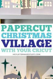Papercut Christmas Village Pin Image