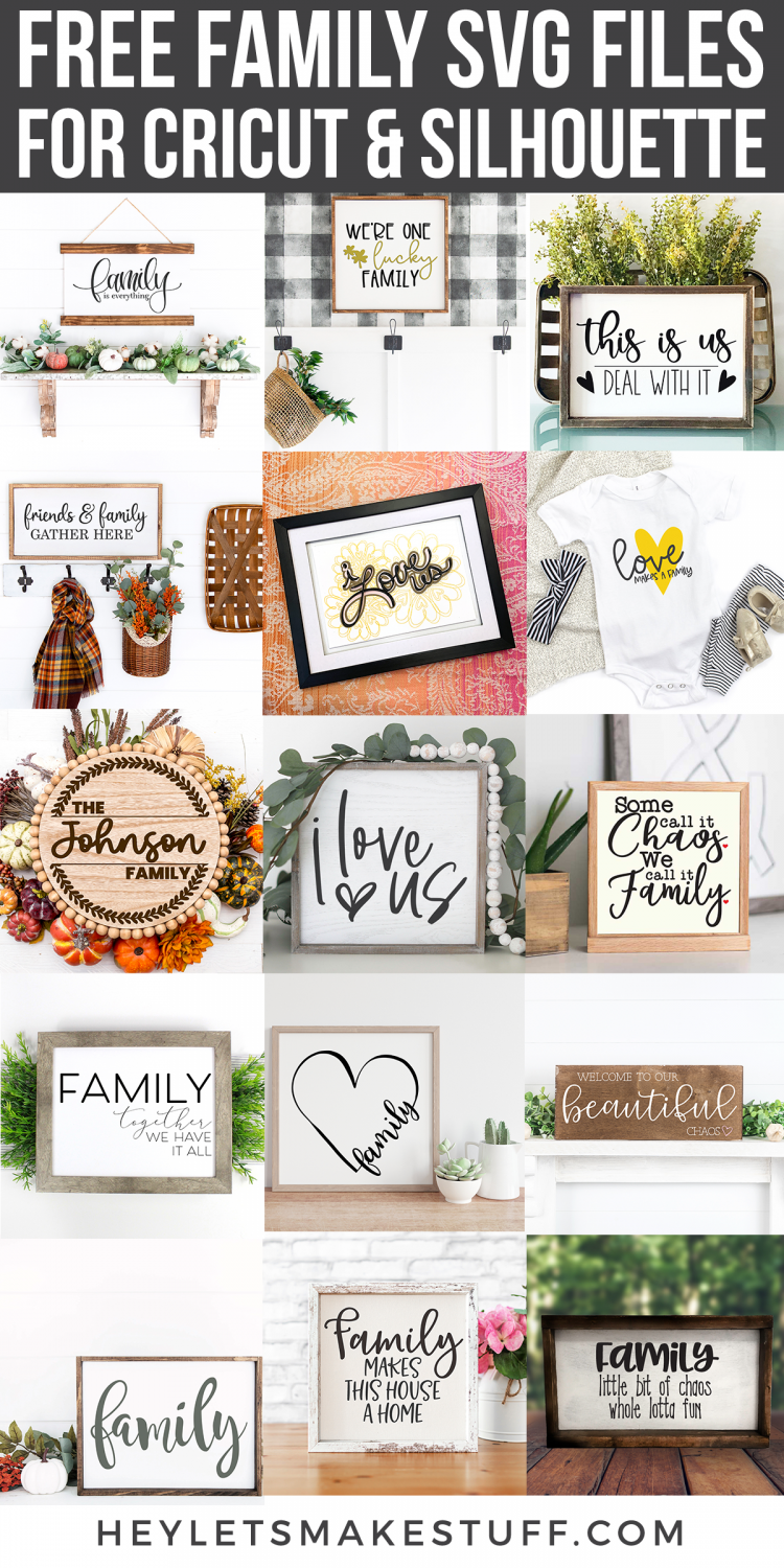 Image of 15 Love Makes a Family SVG projects