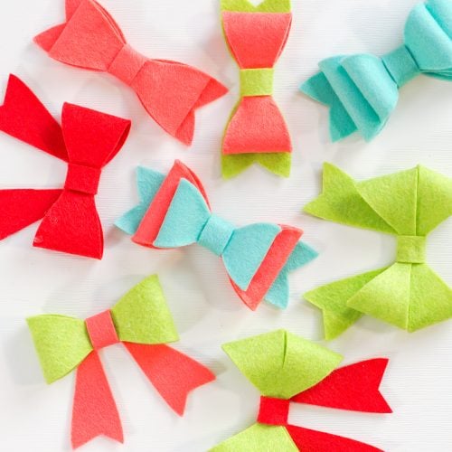 Colorful felt bows