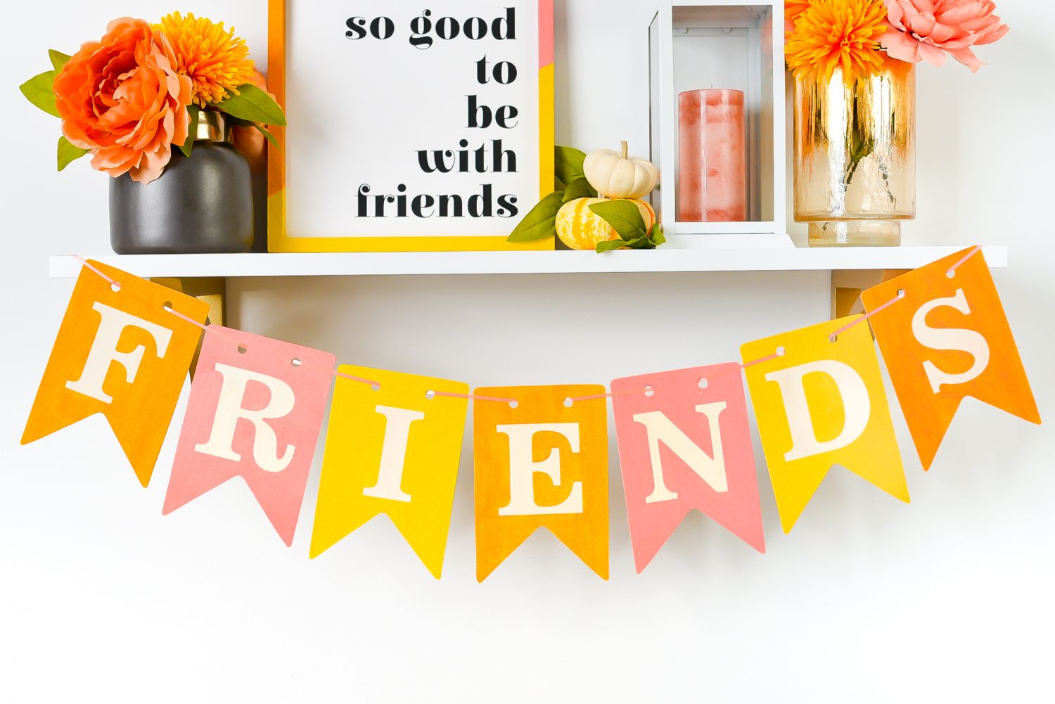 Closeup of FRIENDS banner