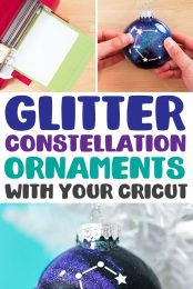How to Make Constellation Glitter Ornaments pin image