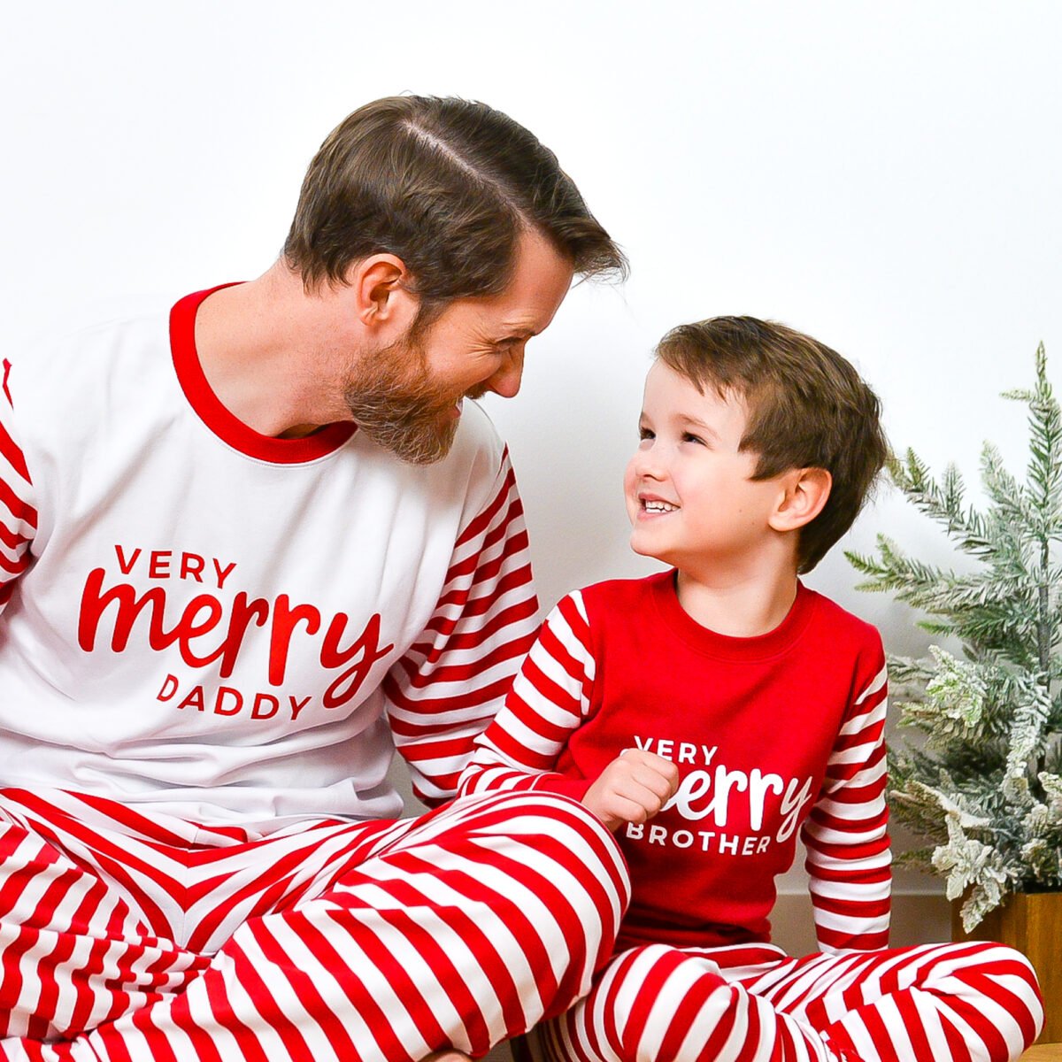 Red Shirt, Red/White Stripped Family Pajamas – Design Blanks