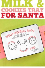 How to Make a Milk and Cookies Tray for Santa Pin Image