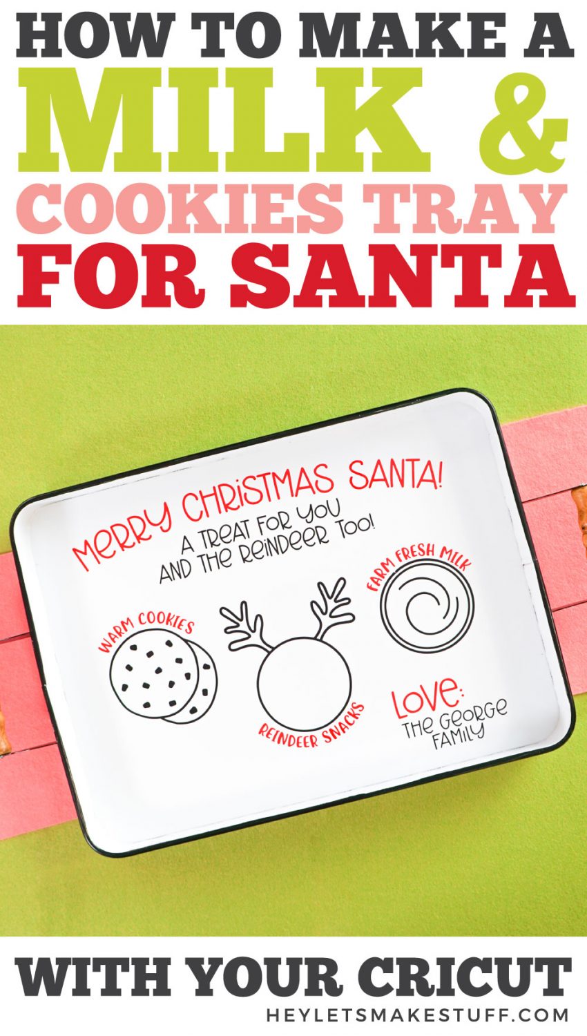 How to Make a Milk and Cookies Tray for Santa pin image