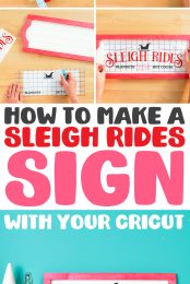 Sleigh Rides Christmas Sign Pin Image