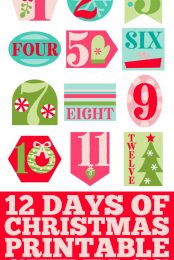 12 Days of Christmas Printable Gift Tags pin image