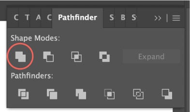 Illustrator Pathfinder: Unite