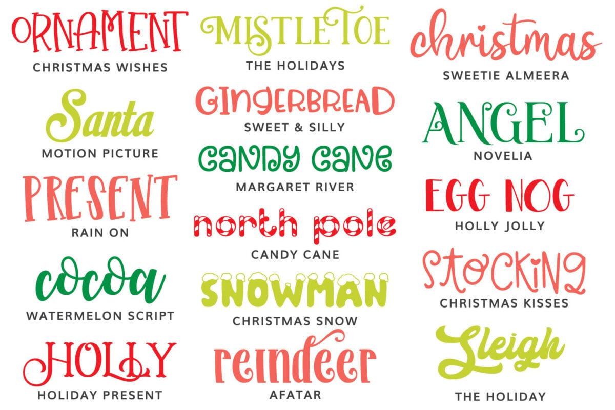 Free Christmas Fonts For Cricut