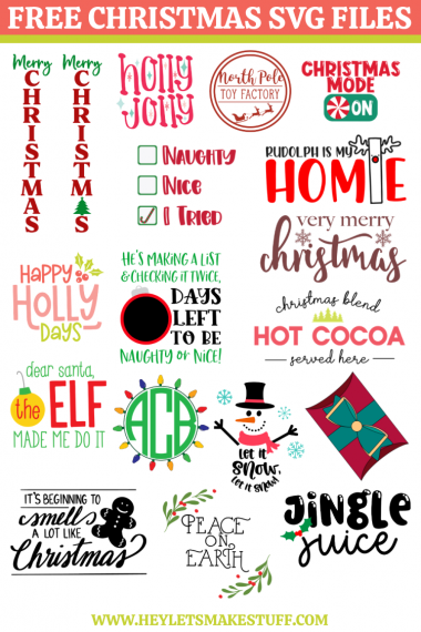 Happy Holly Days Christmas Banner with the Cricut - Hey, Let's Make Stuff