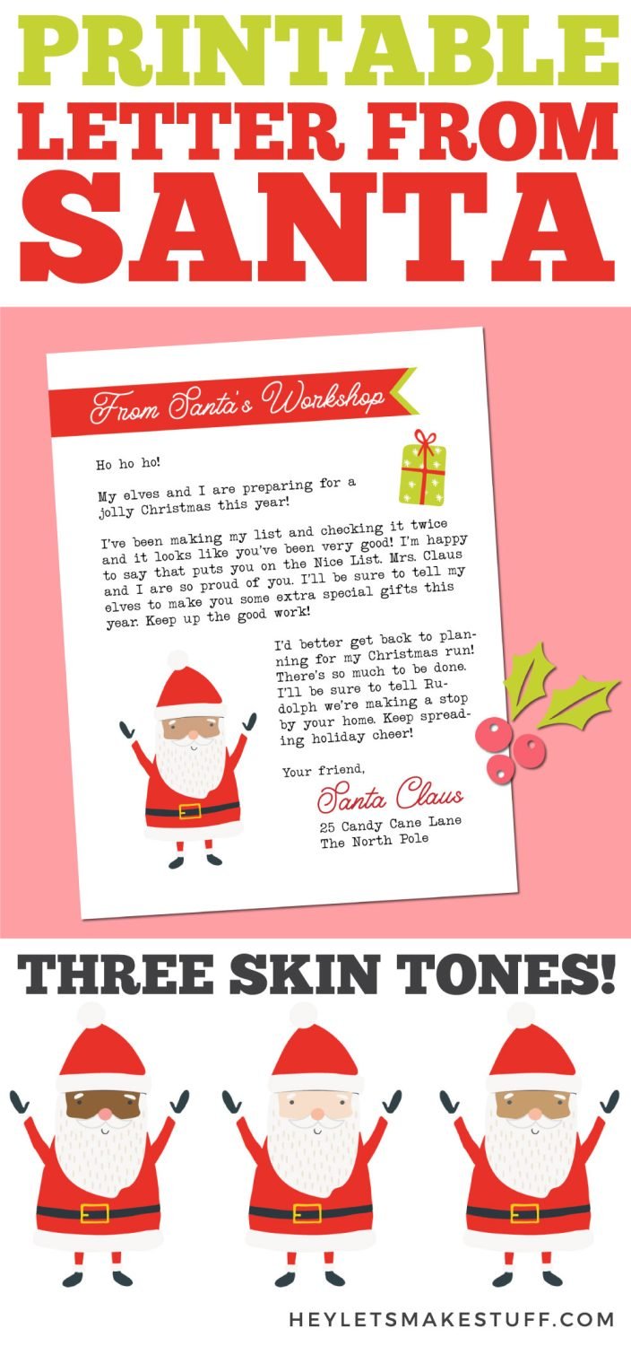 Printable Letter From Santa - pin image