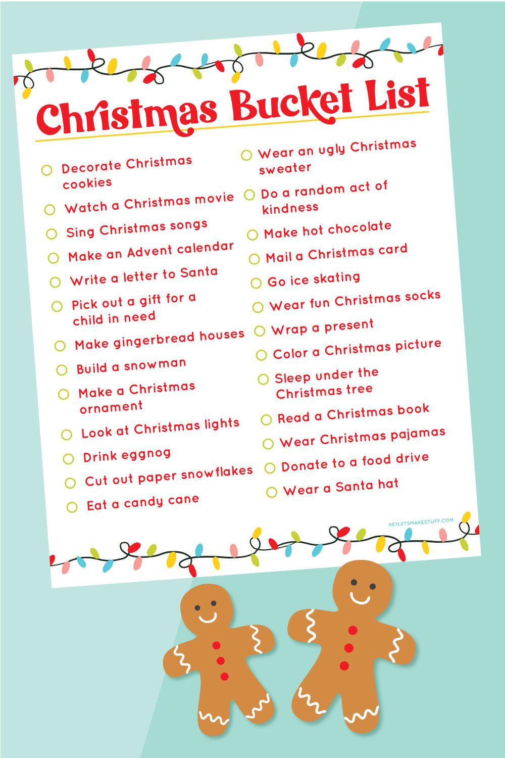 Free Printable Christmas List  Wish List for Kids - Pjs and Paint