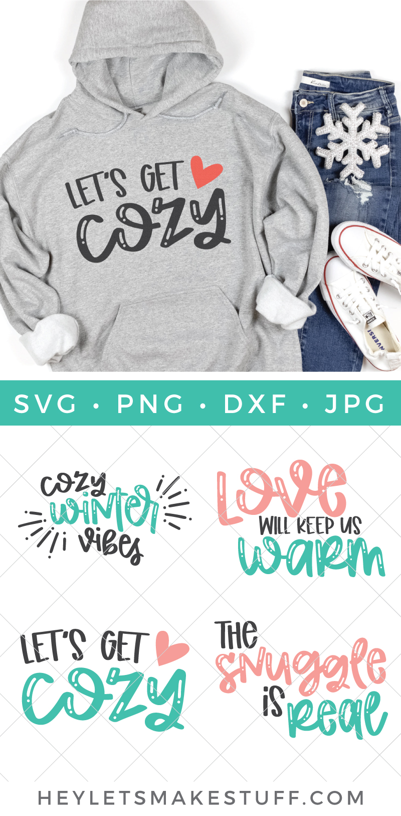 Four Cozy SVG Files - Hey Let's Make Stuff