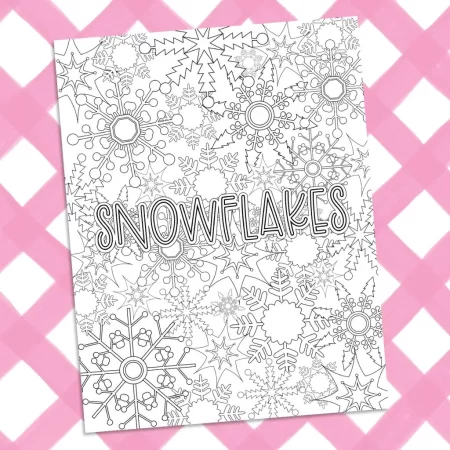 Snowflake coloring sheet