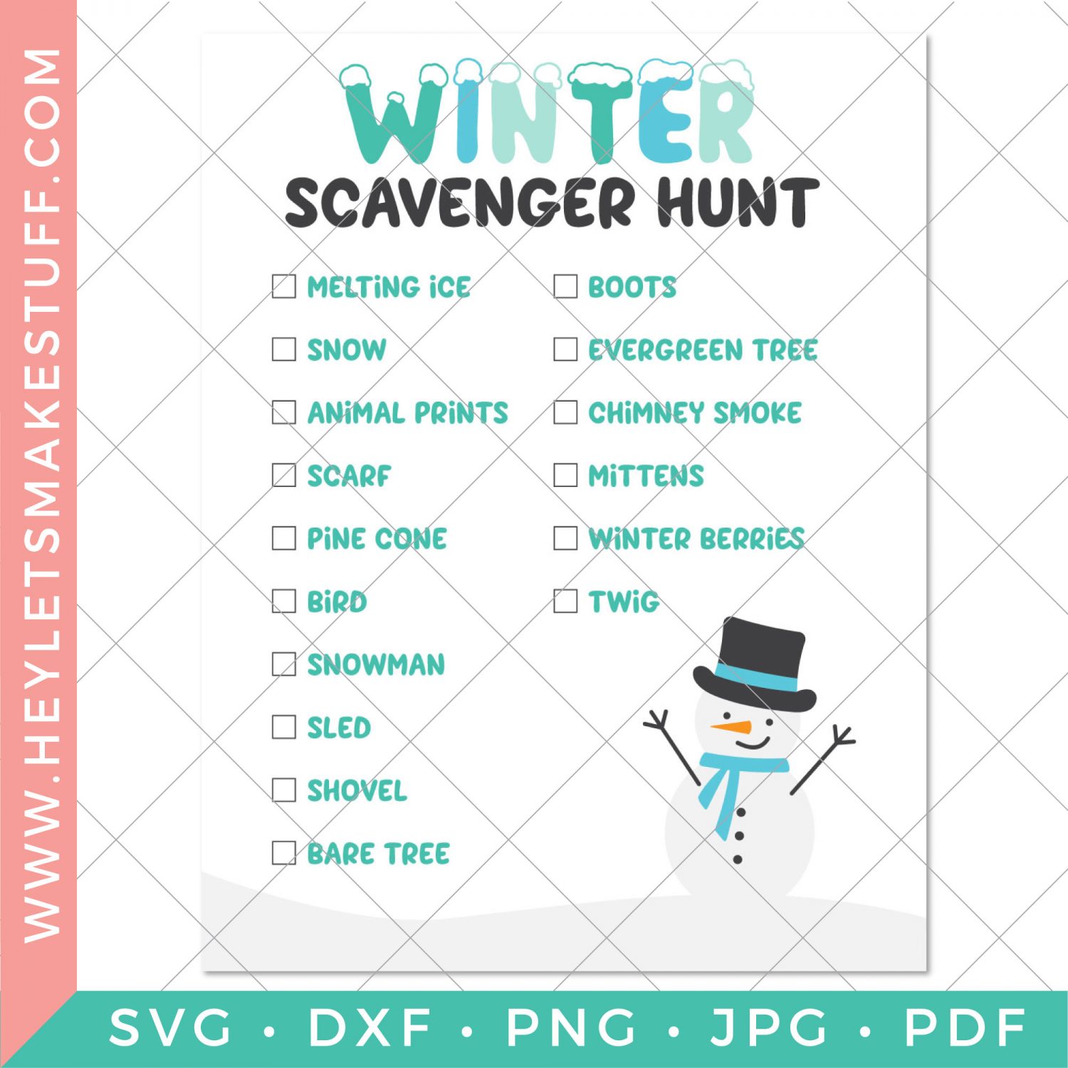 Free Printable Winter Scavenger Hunt