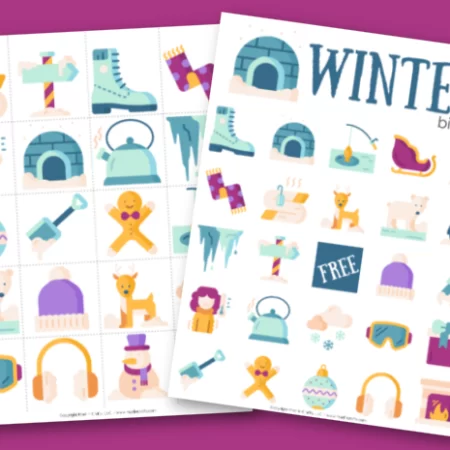 Printable winter bingo game