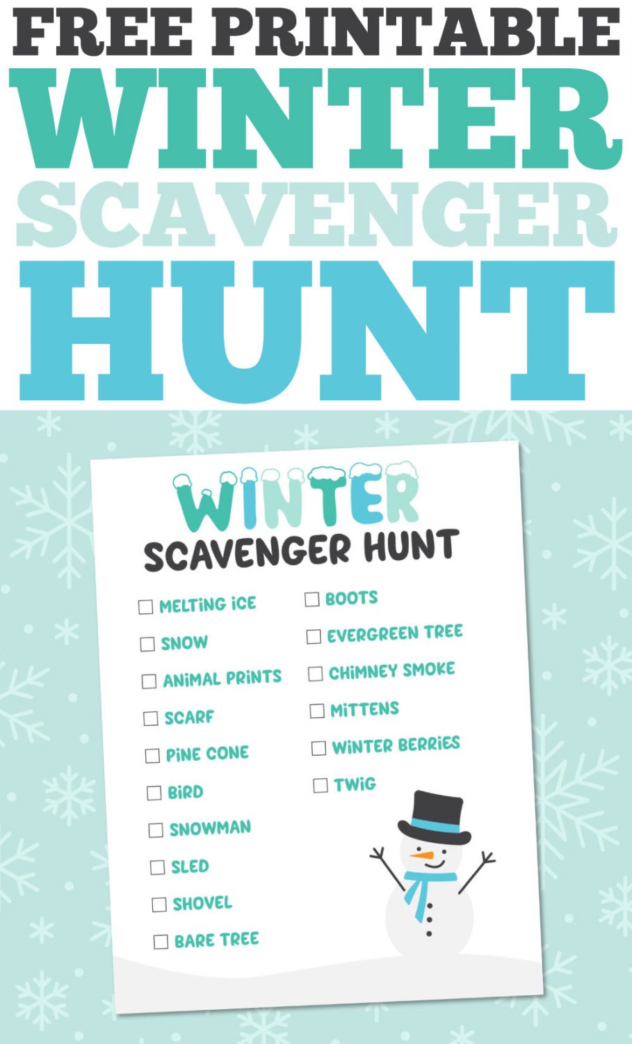 Winter Scavenger Hunt pin image