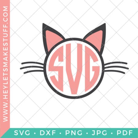 Cat Monogram SVG file security image