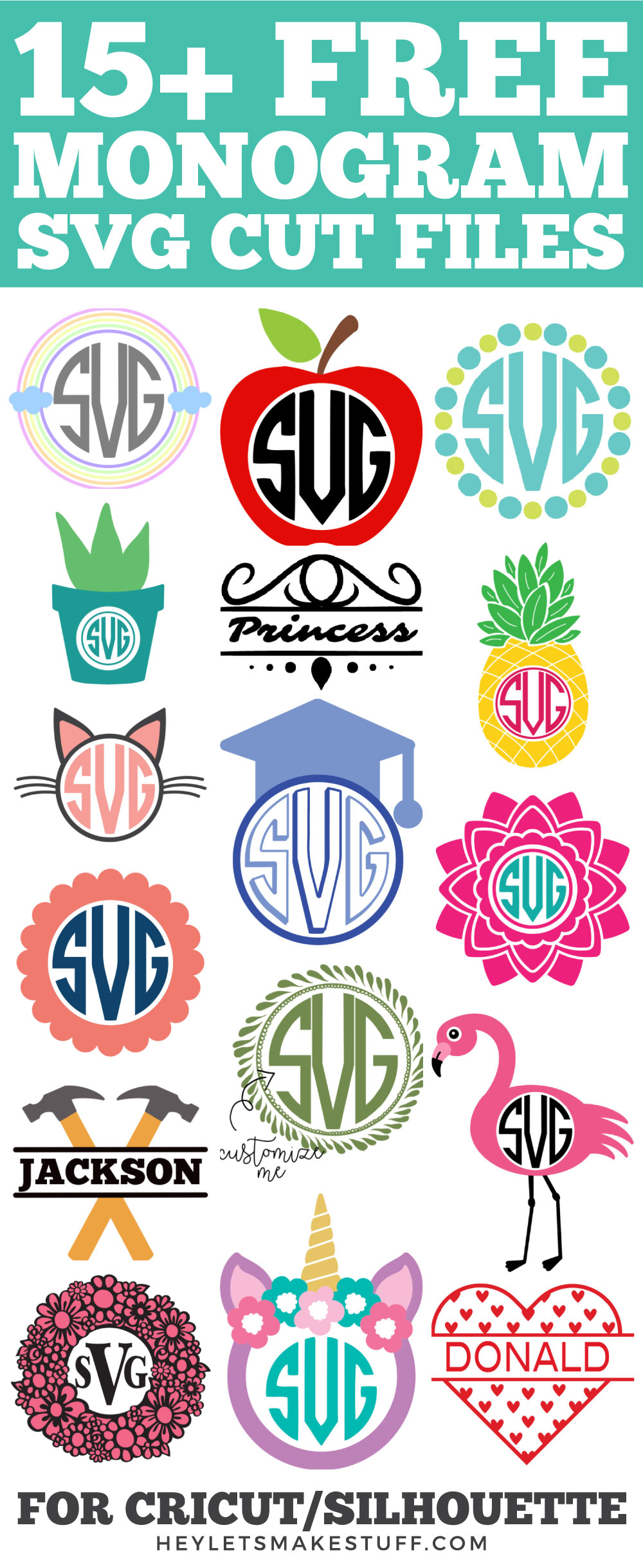 Download Free Cat Monogram + Free Monogram Frame SVG Files - Hey ...