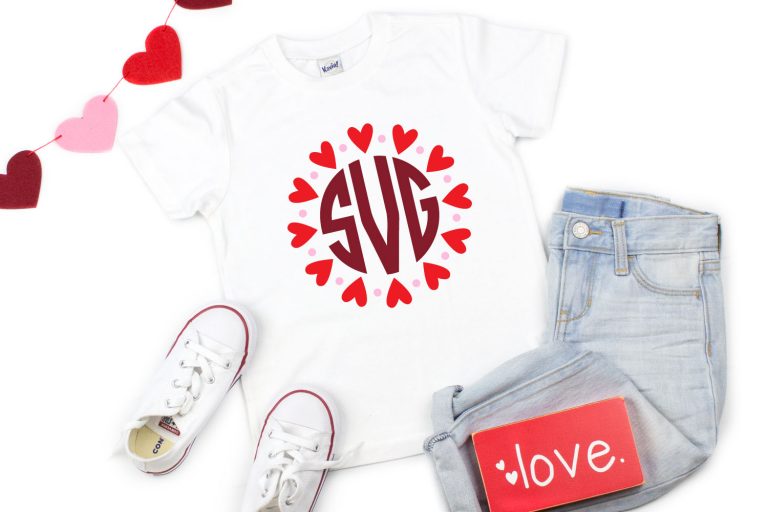 Heart Monogram SVG Bundle for Cricut & Silhouette