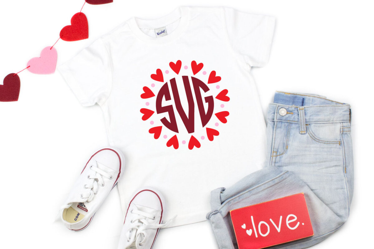 Heart Monogram SVG image